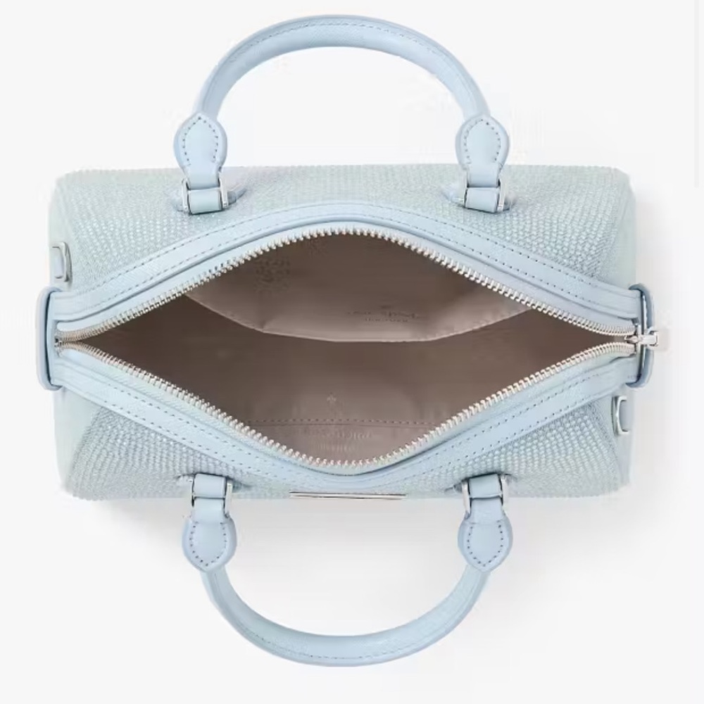 Kate Spade “Madison” Studded Denim Small Dolly Duffle Bag Purse Crossbody - Picture 4 of 8